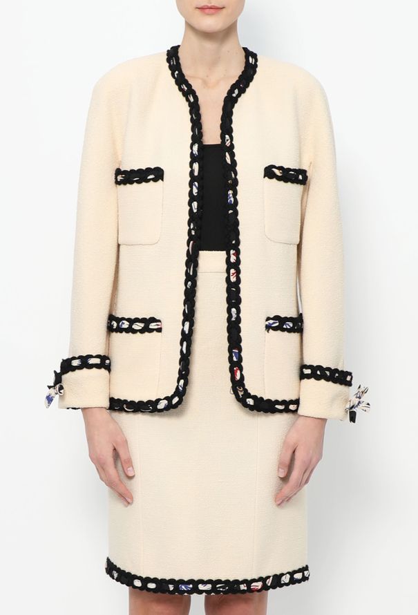 Chanel COLLECTOR S/S 1991 Bouclé Poker Card Ensemble - 3