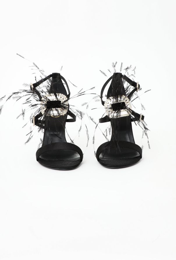 Roger Vivier Embellished Feather Sandals - 3