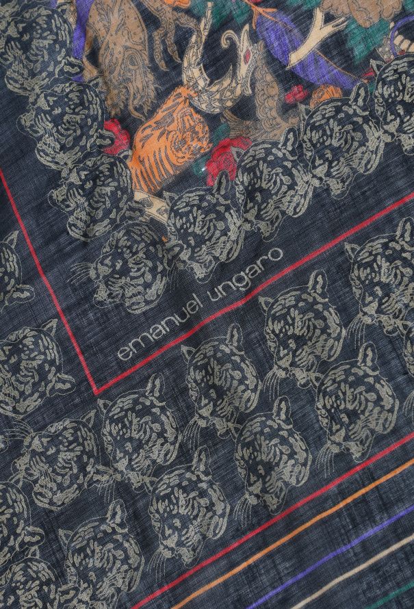Emanuel Ungaro Vintage Floral Leopard Scarf - 4