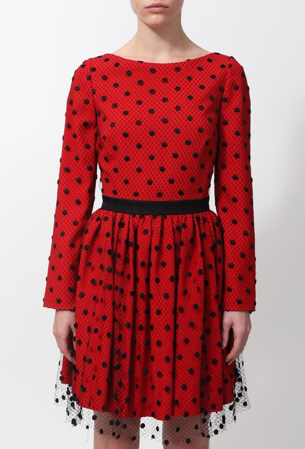 Saint Laurent F/W 2015 Dotted Lace Dress - 3