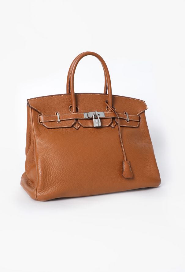 Hermès Gold Taurillon Clémence Birkin 35 - 4