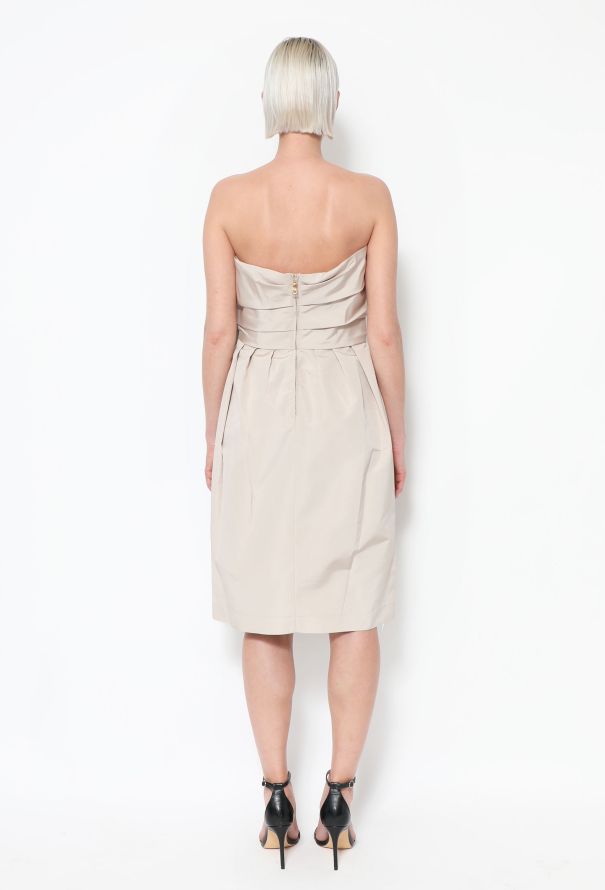 Prada Draped Silk Bustier Dress, 2009 - 3