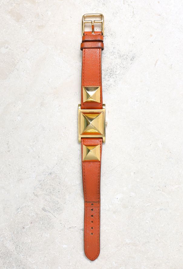 Hermès Orange Swift Médor Watch - 3
