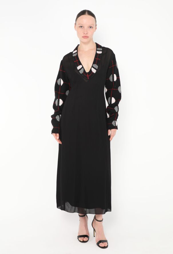 Prada F/W 2021 Geometric Knit Crêpe Dress - 4
