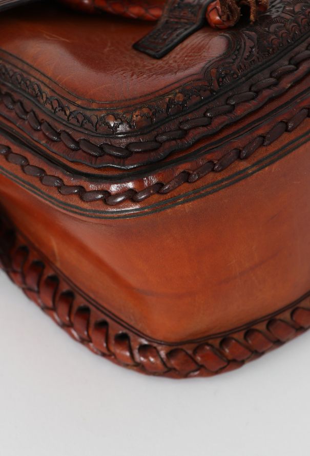 World Treasures Spanish Hand Tooled Leather Bag - 7