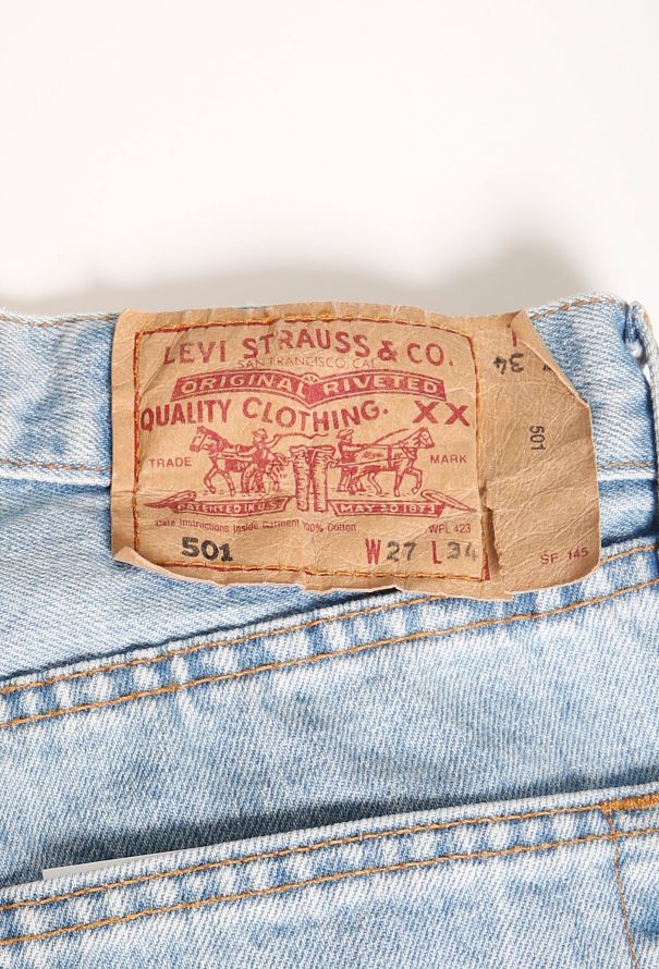 Levi's Distressed 501 Denim Mini Shorts - 5