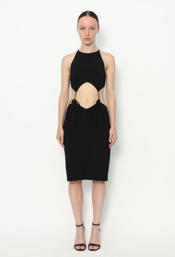 Bottega Veneta 2021 Cut-out Halter Dress - 1