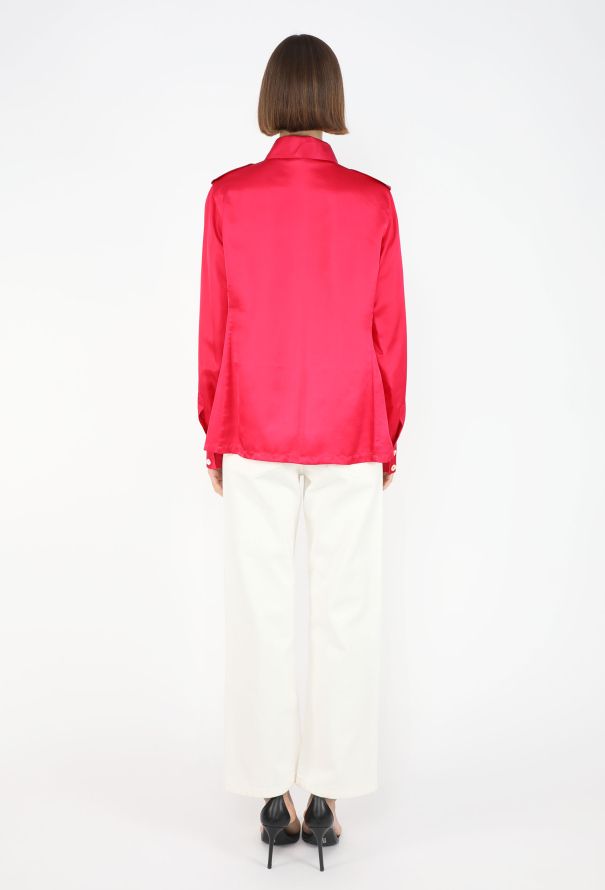 Gucci Silk Épaulette Blouse, 1996 - 4