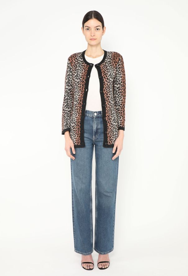 Saint Laurent 1995 Leopard Knit Cardigan - 2