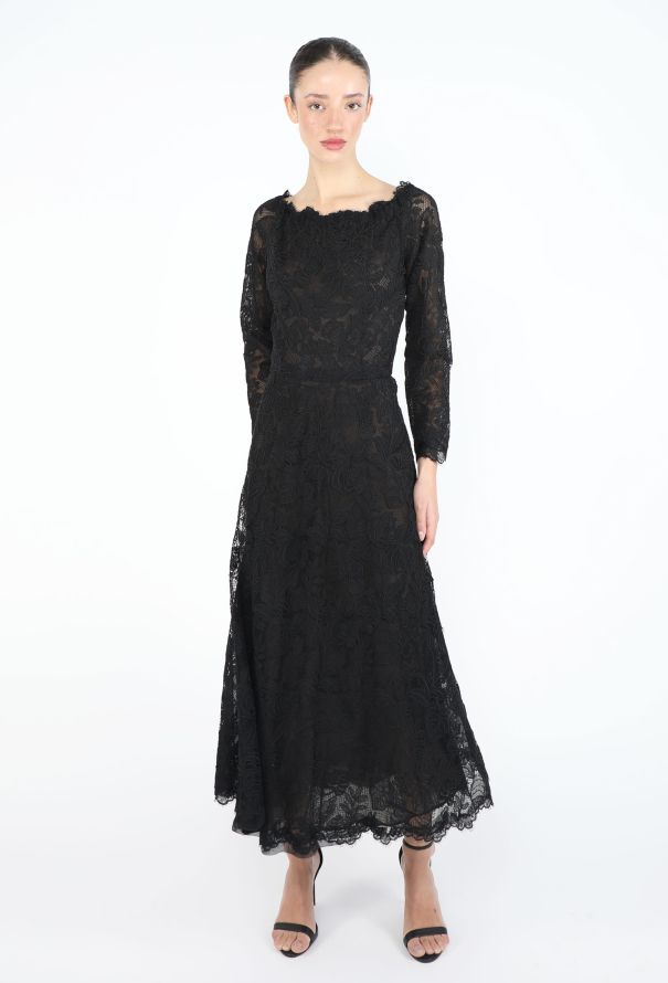 Saint Laurent Haute Couture 1999 Raschel Lace Dress - 1