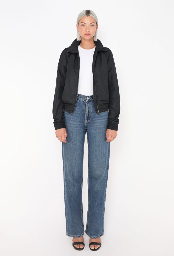 Chanel Embossed Nylon Bomber Jacket - 2