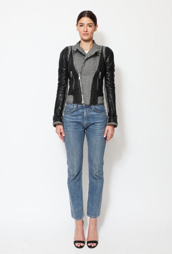 Balenciaga Houndstooth Biker Jacket - 3