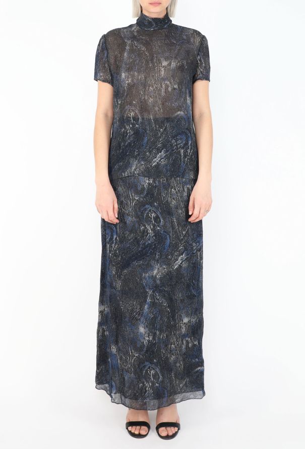 Emanuel Ungaro Iridescent Maxi Skirt Ensemble, 2000 - 4