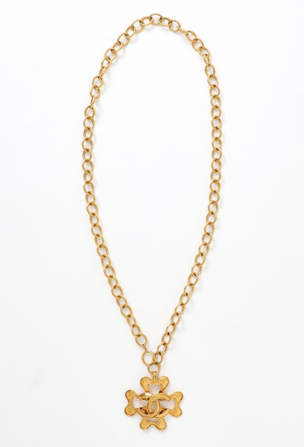 Chanel RARE 1994 'CC' Lucky Clover Necklace - 1