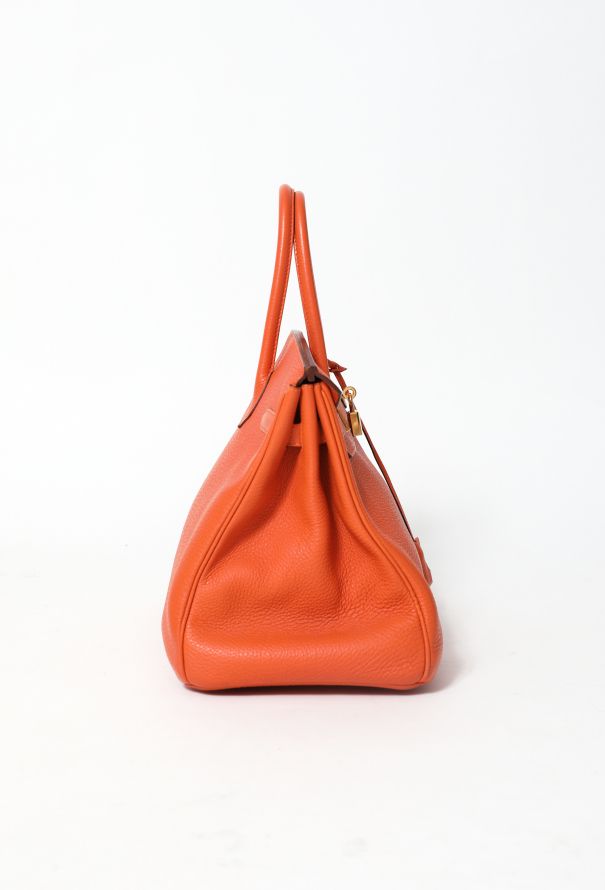 Hermès Orange H Togo Birkin 35 - 6