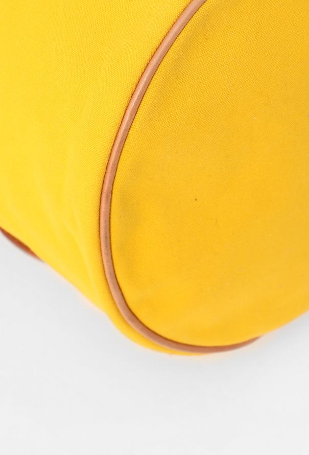 Hermès Yellow Canvas Polochon Backpack - 8