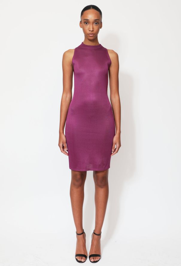 Alaïa Rare S/S 1986 Sleeveless Bodycon Dress with High Neck - 1