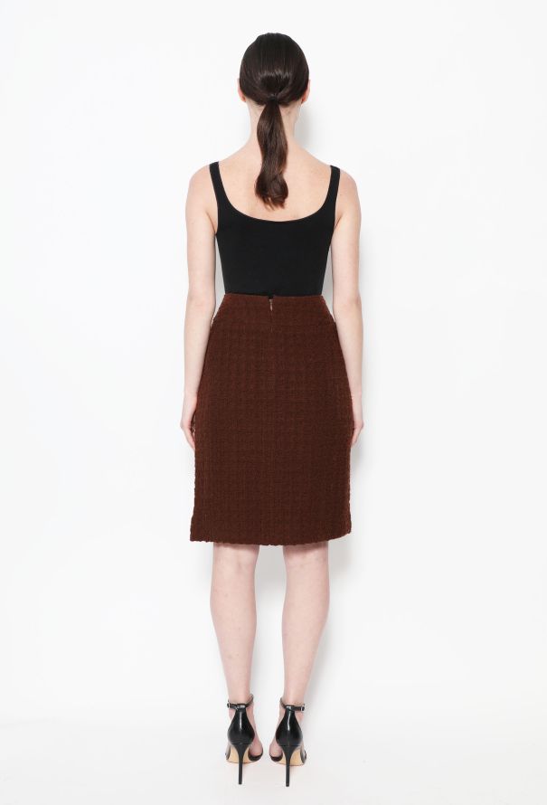 Chanel 1998 Tweed Wool Skirt - 3