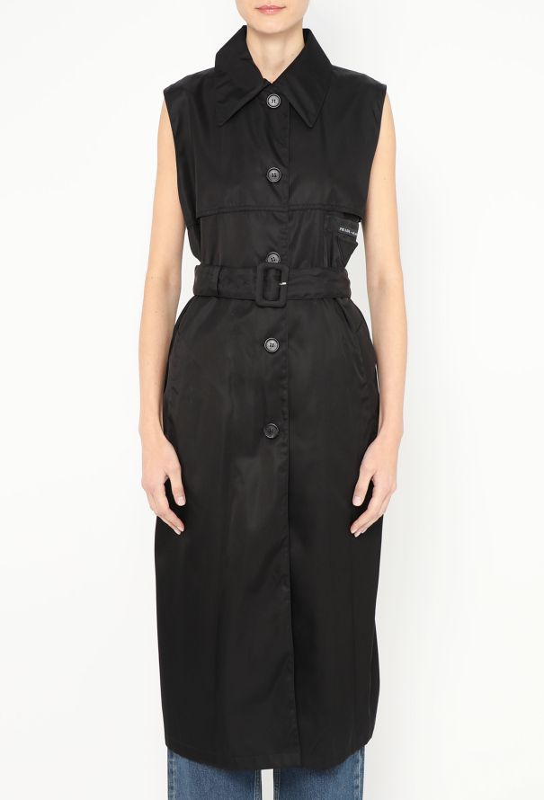 Prada 2019 Belted Nylon Trench Vest - 4