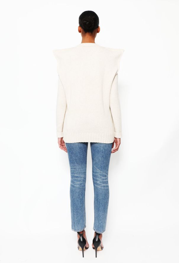 Céline Sculpted Shoulder Sweater - 3