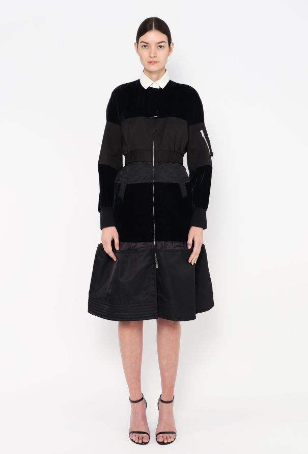 Sacai F/W 2020 Velvet Patchwork Dress - 4