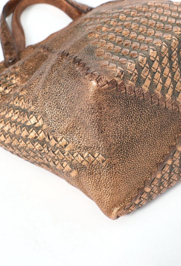 Bottega Veneta S/S 2009 Copper Intrecciato Tote Bag - 8