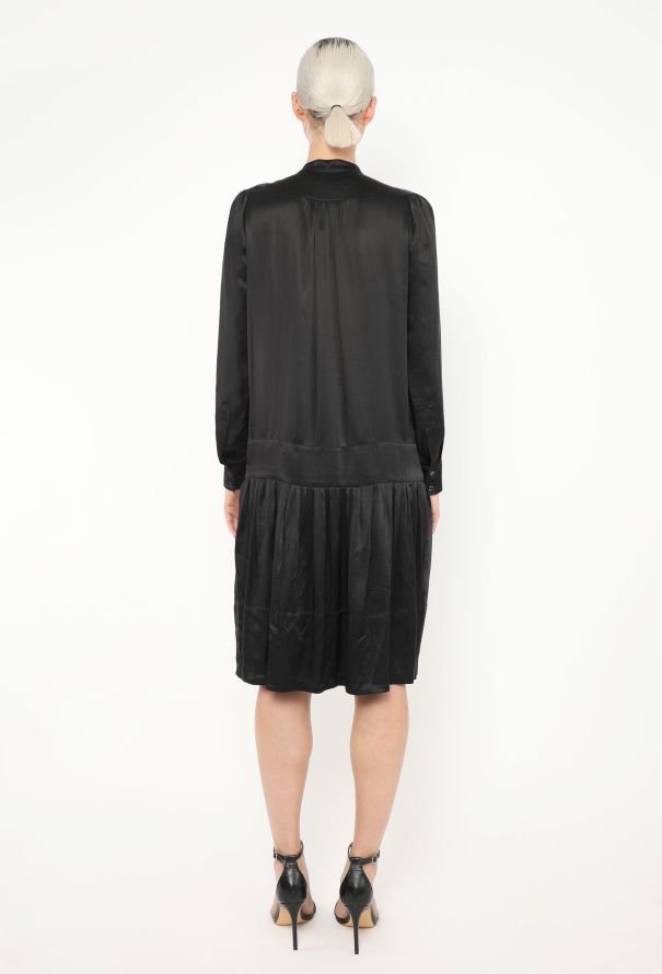 Chloé Pleated Silk Charmeuse Dress - 4