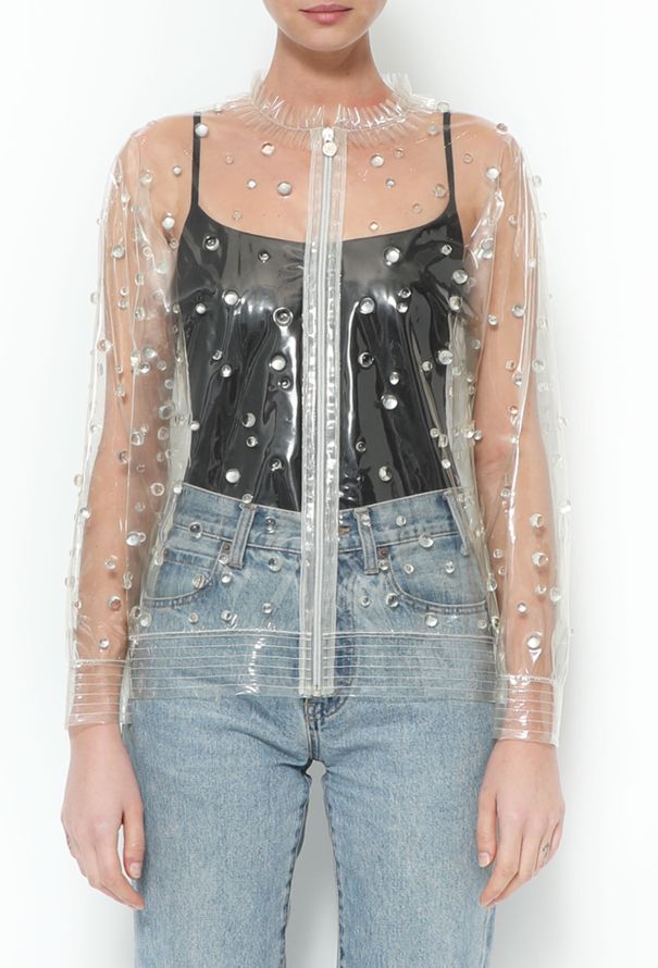 Chanel S/S 2018 Embellished PVC Raincoat - 3