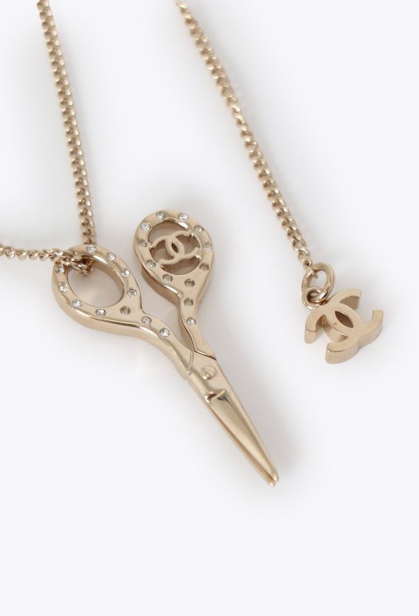 Chanel 2022 Embellished Scissor Necklace - 4