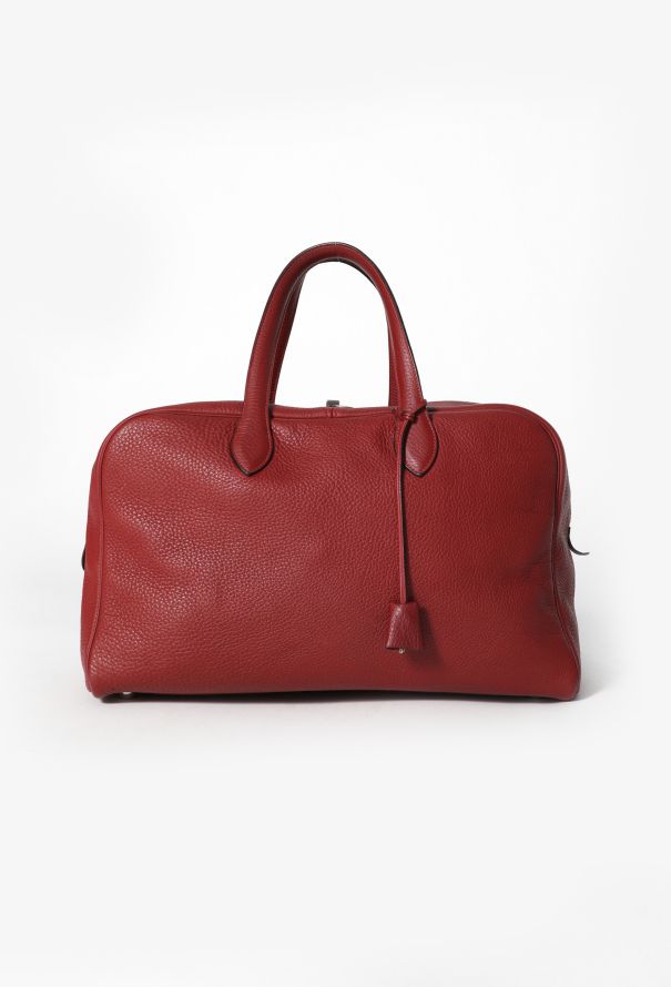 Hermès Red Clemence Victoria 40 - 1