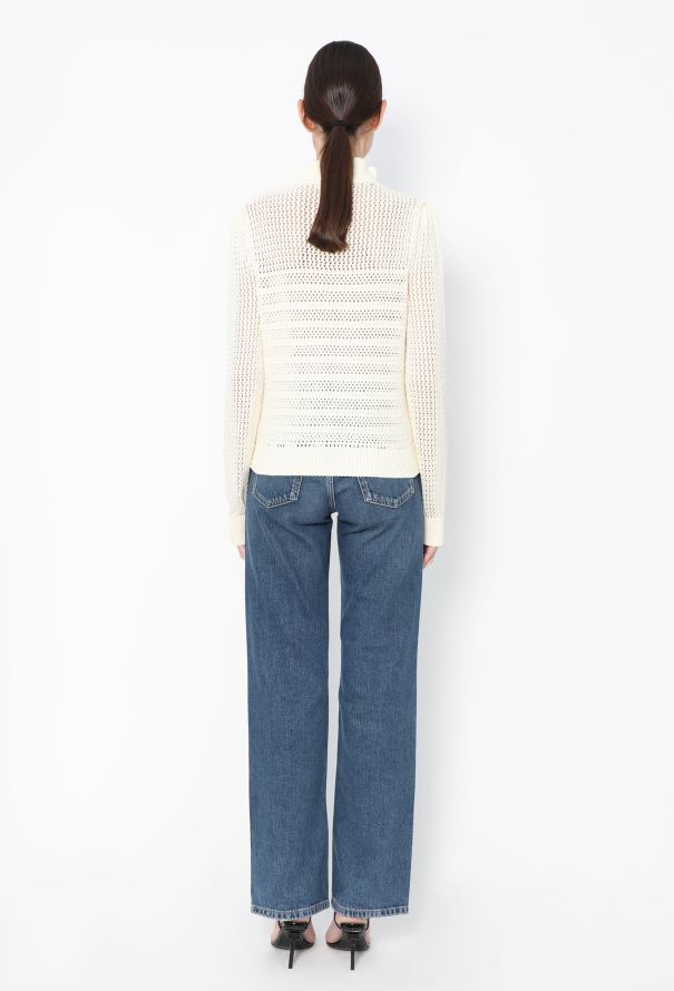Céline 2019 Ruffled Crochet Sweater - 3
