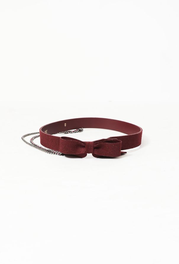 Chanel F/W 2002 Felt Bow Chainlink Belt - 1
