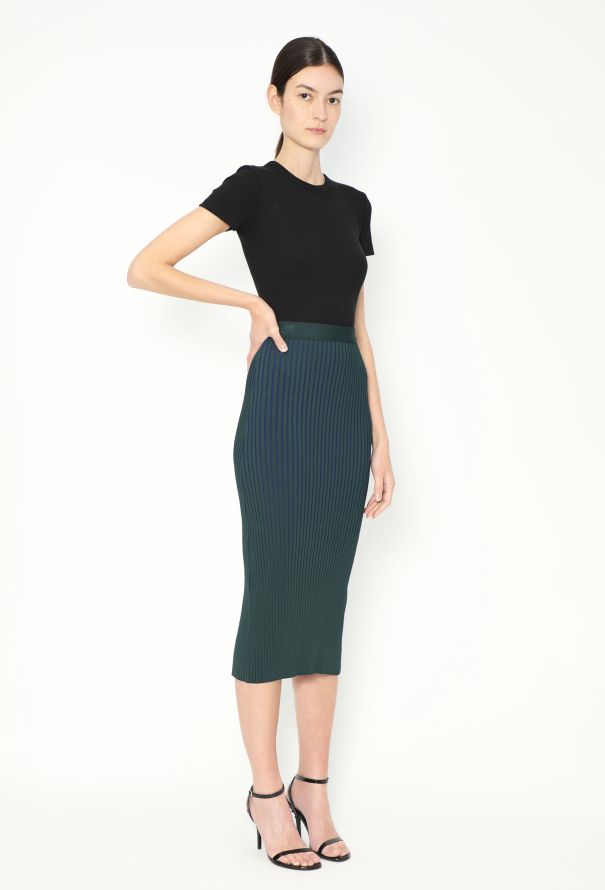 Givenchy 2018 Bicolour Ribbed Skirt - 3