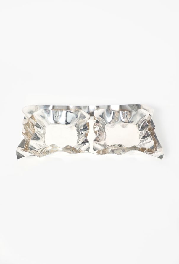 Dior '70s Scalloped Silver Tray Set - 2
