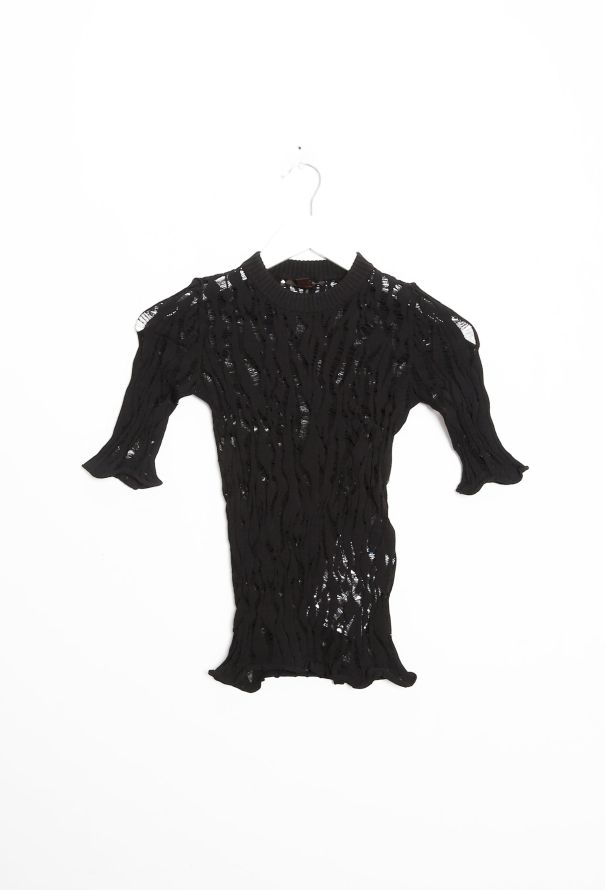 Louis Vuitton 2015 Intarsia Knit Top Black - 5