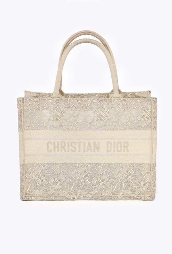 Dior Embroidered Macrame Medium Book Tote - 1