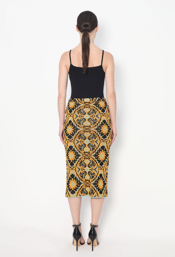 Graphic Intarsia Knit Skirt - 4