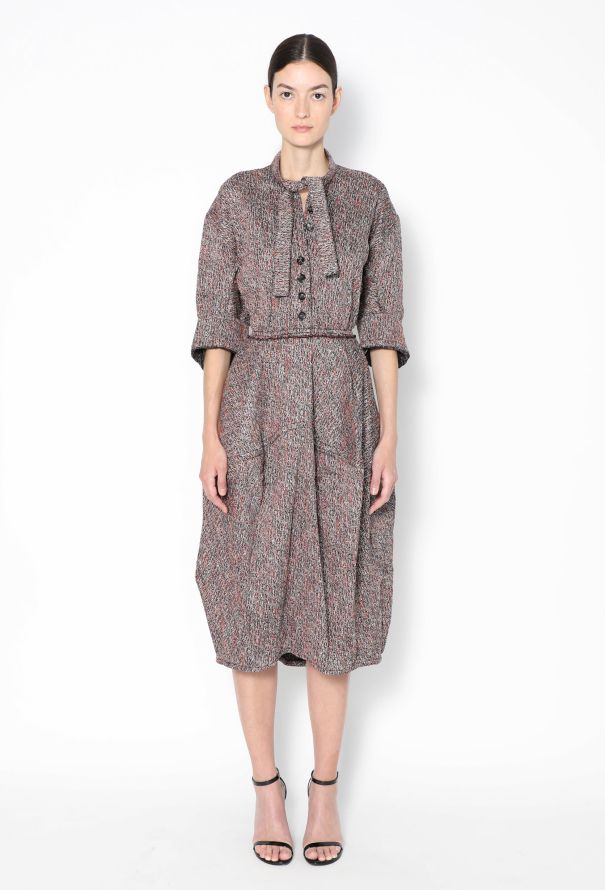 Bottega Veneta S/S 2024 Woven Balloon Dress - 4