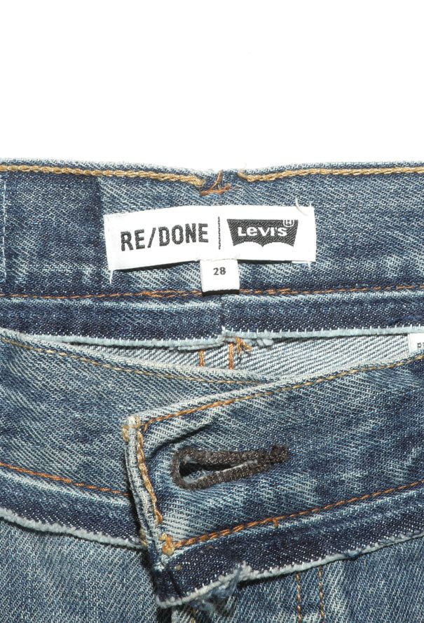 Levi's x Re/Done Distressed Cropped Jeans - 5