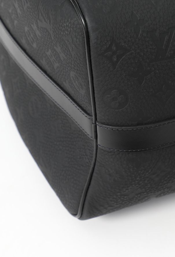 Louis Vuitton Keepall 50 - Black Monogram Shadow Leather - 10