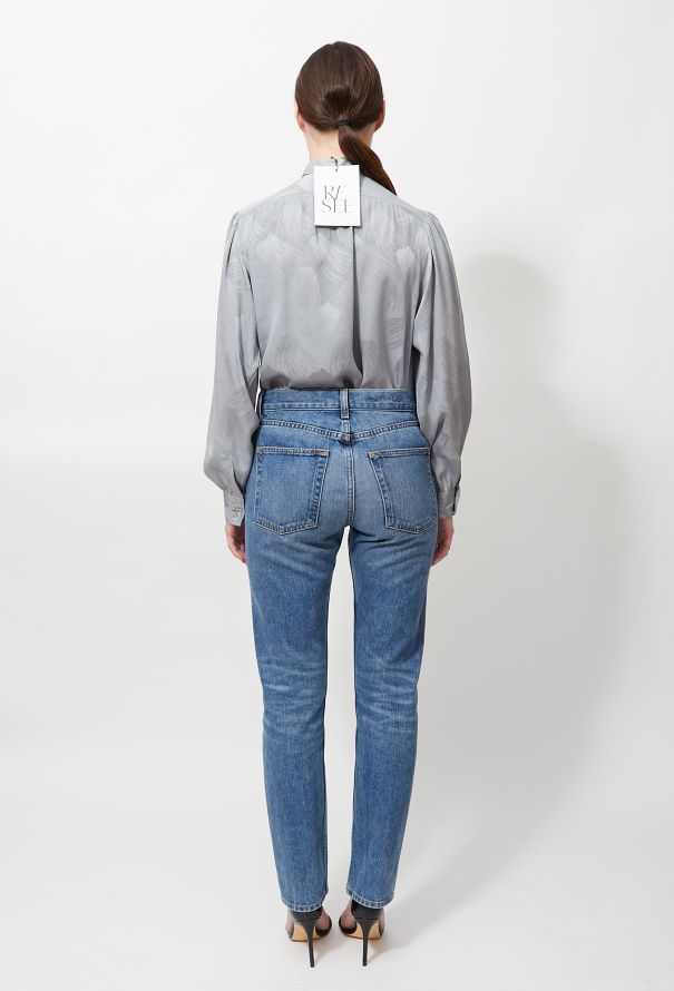 Saint Laurent Vintage Printed Lavallière Blouse - 3