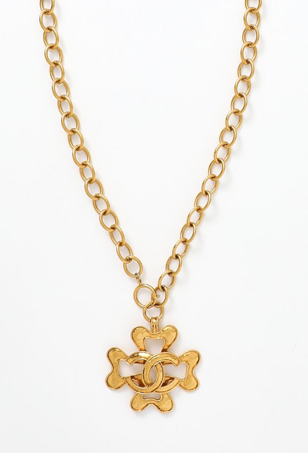 Chanel RARE 1994 'CC' Lucky Clover Necklace - 3