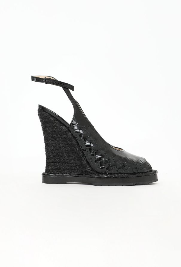 Bottega Veneta S/S 2017 Intrecciato Raffia Wedges - 1