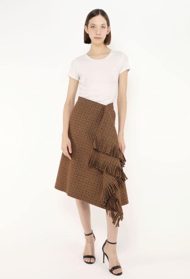 Balenciaga Pre-Fall 2018 Asymmetrical Fringe Skirt - 4