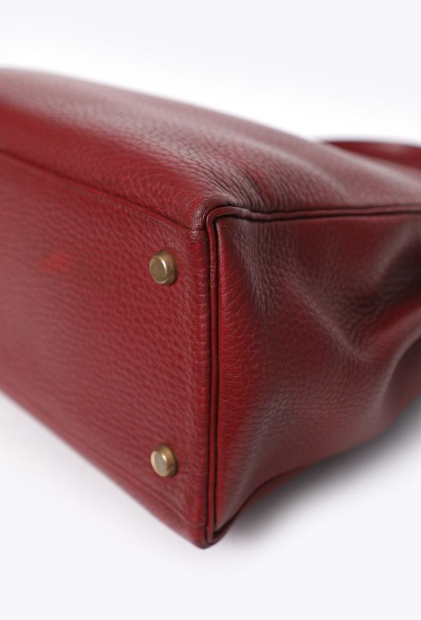 Hermès Vintage Rouge H Clémence Kelly Retourné 32 - 10