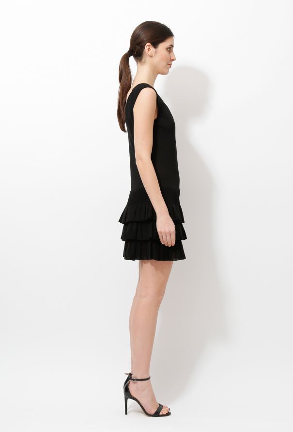 Chanel Pleated Knit Shift Dress - 4