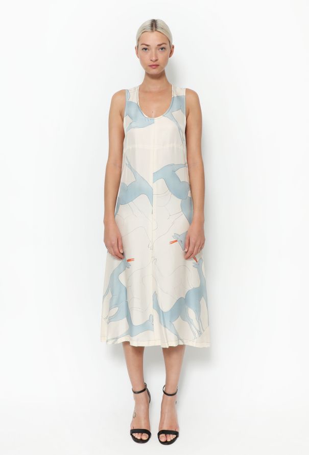 Céline F/W 2015 Wonderland Silk Slip Dress  reindeer print - 1