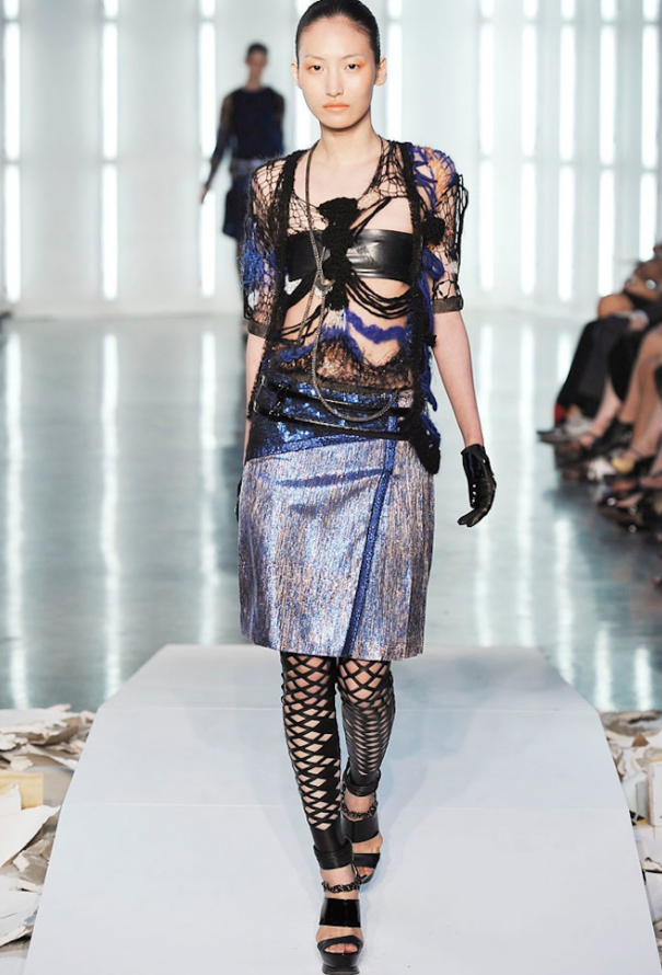 Rodarte S/S 2009 Lamé Pleated Skirt - 2