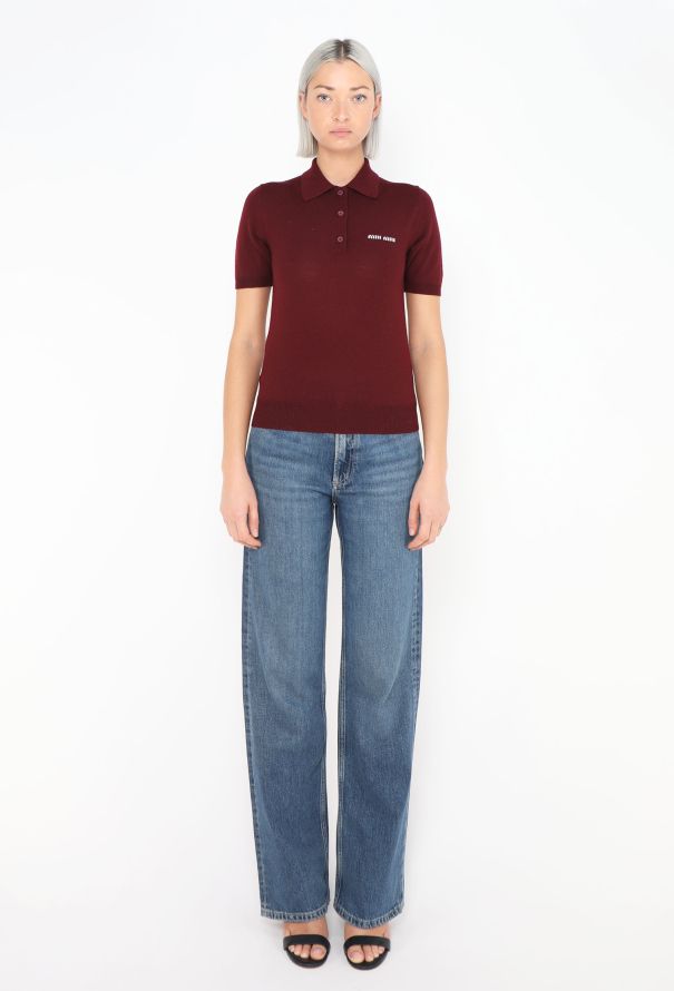Miu Miu S/S 2024 Knit Emblem Polo - 3