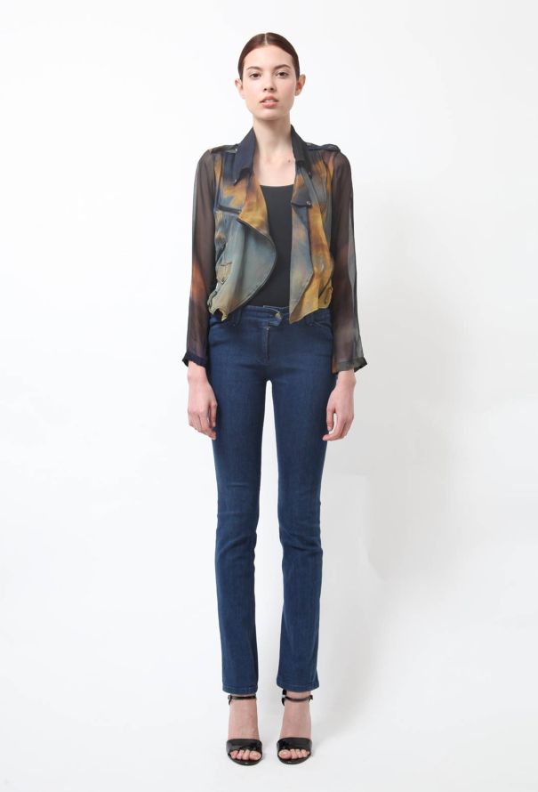 Christopher Kane Silk Biker Jacket - 1